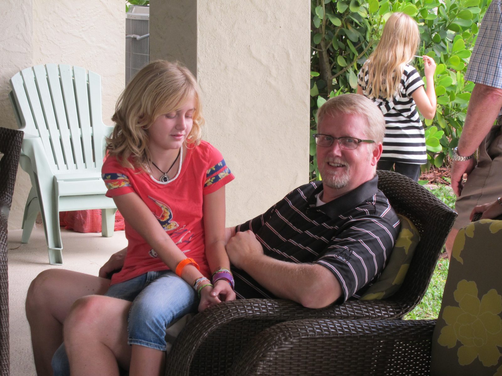Jonathan Dew and his youngest, Emma.  He has just taken a job with SilverPop ... check it out.